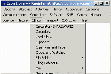 Registered Icon Menus